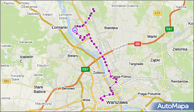 Rozkład jazdy autobusu N13 na przystanku Stefanika 01. ZTM Warszawa na mapie Targeo