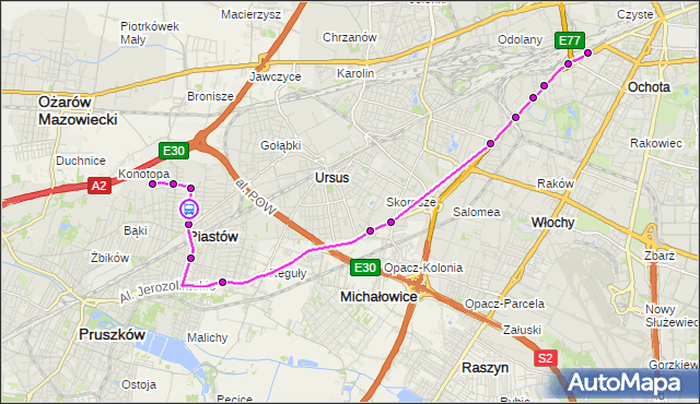 Rozkład jazdy autobusu 717 na przystanku Dąbrowskiego 02. ZTM Warszawa na mapie Targeo