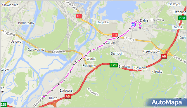 Rozkład jazdy autobusu 533 na przystanku Klombowa 11. ZDiTM Szczecin na mapie Targeo