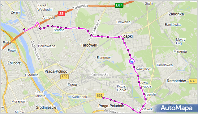 Rozkład jazdy autobusu 145 na przystanku Meblowa 02. ZTM Warszawa na mapie Targeo
