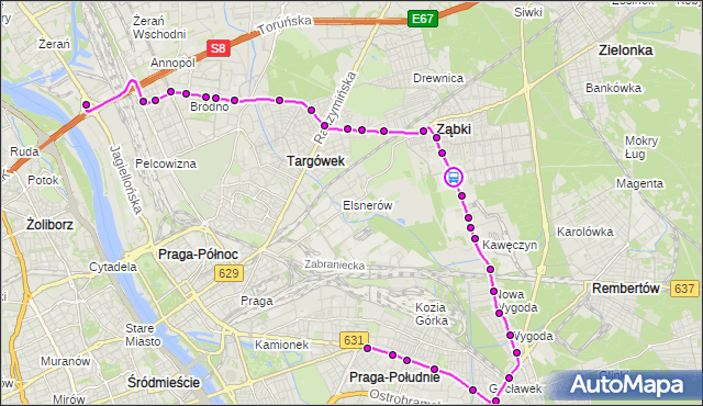 Rozkład jazdy autobusu 145 na przystanku Powstańców 02. ZTM Warszawa na mapie Targeo