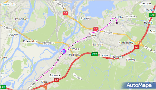 Rozkład jazdy autobusu 533 na przystanku Szlamowa 12. ZDiTM Szczecin na mapie Targeo