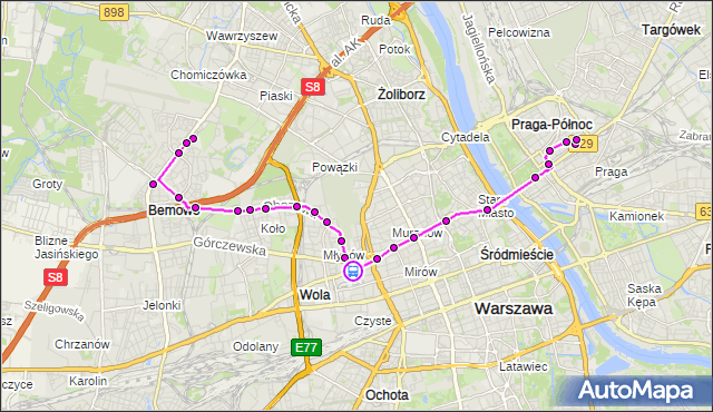 Rozkład jazdy tramwaju 23 na przystanku Zajezdnia Wola 03. ZTM Warszawa na mapie Targeo