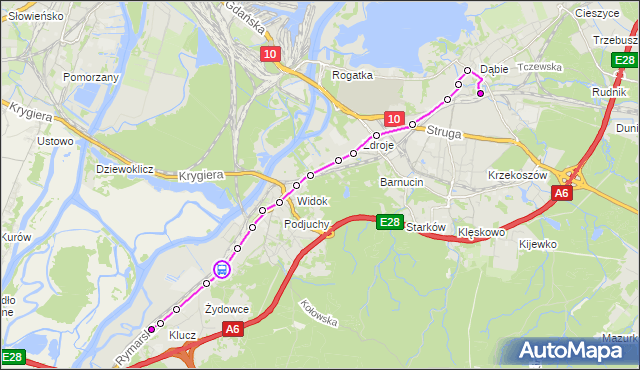 Rozkład jazdy autobusu 533 na przystanku Dmowskiego nż 12. ZDiTM Szczecin na mapie Targeo