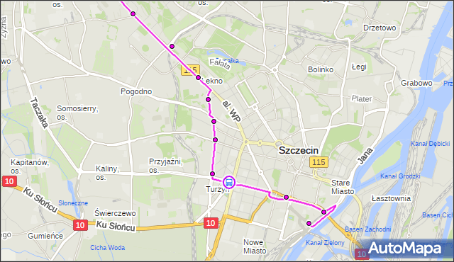 Rozkład jazdy tramwaju 8 na przystanku Plac Kościuszki 51. ZDiTM Szczecin na mapie Targeo