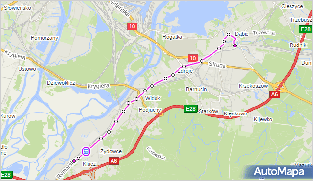 Rozkład jazdy autobusu 533 na przystanku Rymarska 12. ZDiTM Szczecin na mapie Targeo