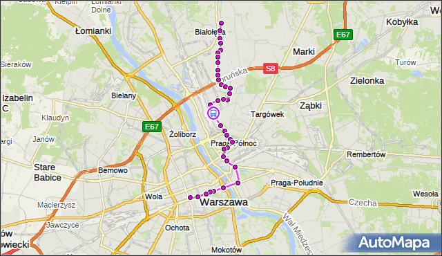 Rozkład jazdy autobusu N14 na przystanku Budowlana 01. ZTM Warszawa na mapie Targeo