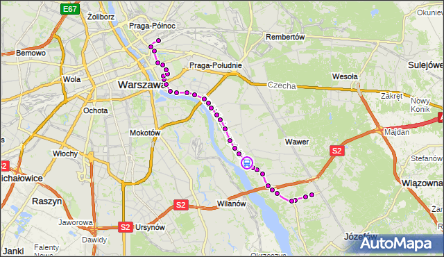 Rozkład jazdy autobusu 146 na przystanku Cyklamenów 02. ZTM Warszawa na mapie Targeo