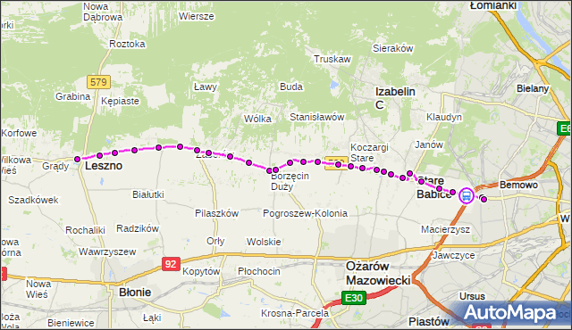 Rozkład jazdy autobusu 719 na przystanku Blizne Łaszczyńskiego 01. ZTM Warszawa na mapie Targeo