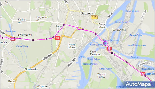 Rozkład jazdy tramwaju 8 na przystanku Energetyków nż 13. ZDiTM Szczecin na mapie Targeo