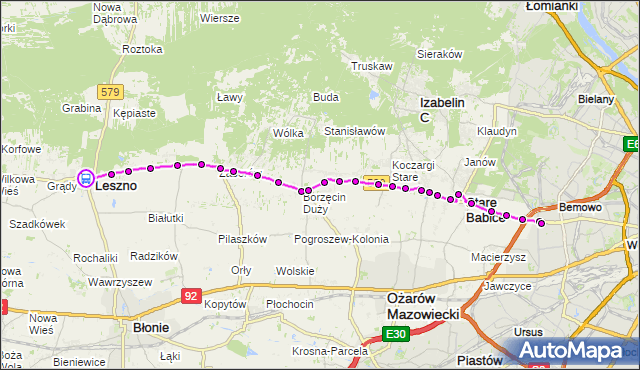 Rozkład jazdy autobusu 719 na przystanku Leszno 02. ZTM Warszawa na mapie Targeo