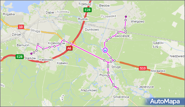 Rozkład jazdy autobusu 534 na przystanku Przylesie Leśniczówka nż 11. ZDiTM Szczecin na mapie Targeo