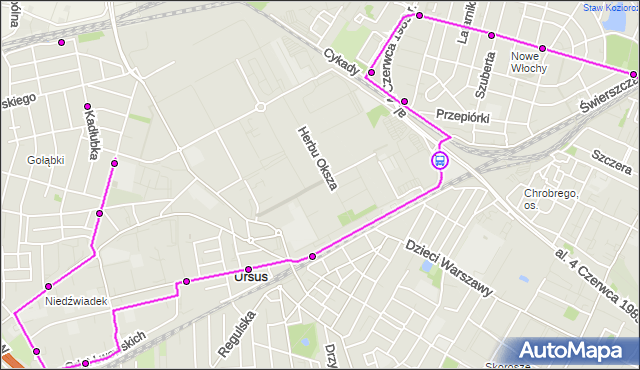 Rozkład jazdy autobusu 194 na przystanku Ursus-Ratusz 01. ZTM Warszawa na mapie Targeo