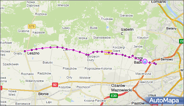 Rozkład jazdy autobusu 719 na przystanku Blizne Jasińskiego 02. ZTM Warszawa na mapie Targeo