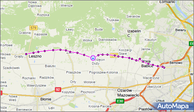 Rozkład jazdy autobusu 719 na przystanku Borzęcin Duży-Szkoła 01. ZTM Warszawa na mapie Targeo