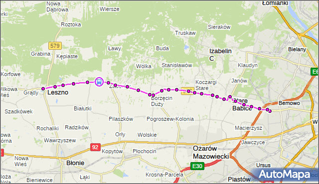 Rozkład jazdy autobusu 719 na przystanku Janin 01. ZTM Warszawa na mapie Targeo