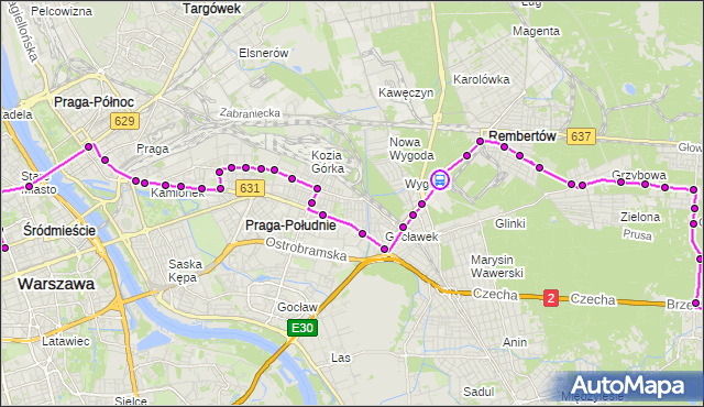 Rozkład jazdy autobusu N21 na przystanku Marsa-Las 01. ZTM Warszawa na mapie Targeo