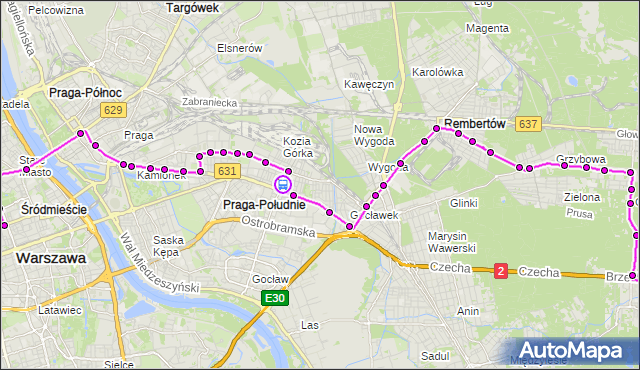 Rozkład jazdy autobusu N21 na przystanku pl.Szembeka 08. ZTM Warszawa na mapie Targeo