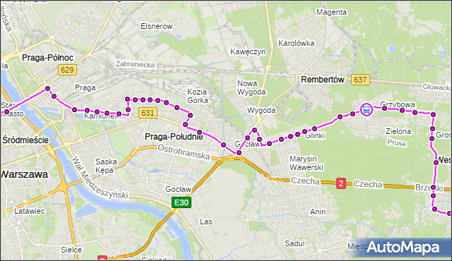 Rozkład jazdy autobusu N21 na przystanku Brata Alberta 02. ZTM Warszawa na mapie Targeo