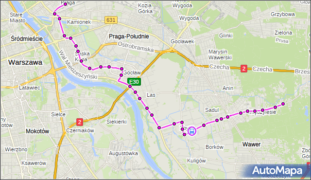 Rozkład jazdy autobusu 147 na przystanku Wiązana 01. ZTM Warszawa na mapie Targeo