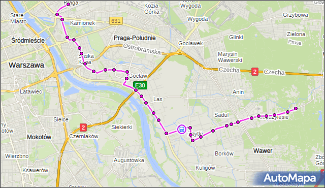 Rozkład jazdy autobusu 147 na przystanku Wodniaków 01. ZTM Warszawa na mapie Targeo
