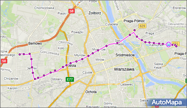 Rozkład jazdy tramwaju 26 na przystanku Międzyborska 04. ZTM Warszawa na mapie Targeo