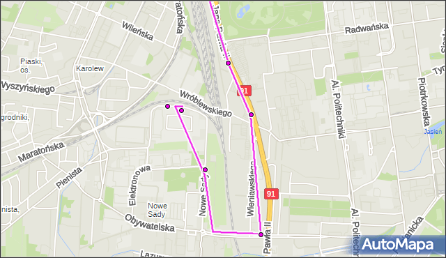 Rozkład jazdy autobusu 52 na przystanku Obywatelska - Nowe Sady. MPKLodz na mapie Targeo