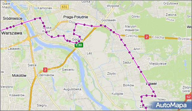 Rozkład jazdy autobusu N22 na przystanku PKP Falenica 05. ZTM Warszawa na mapie Targeo