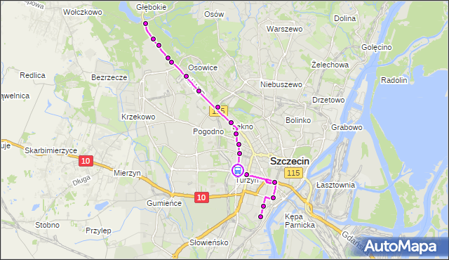 Rozkład jazdy tramwaju 9 na przystanku Turzyn 12. ZDiTM Szczecin na mapie Targeo