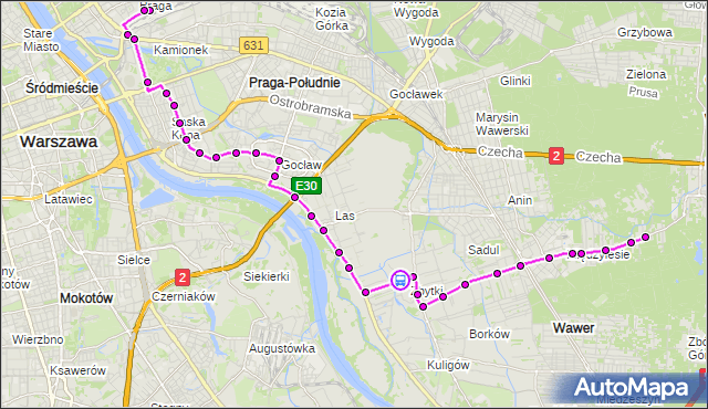 Rozkład jazdy autobusu 147 na przystanku Wodniaków 02. ZTM Warszawa na mapie Targeo