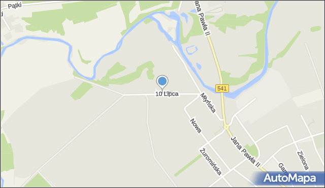 Toruniak, 10 Lipca, mapa Toruniak