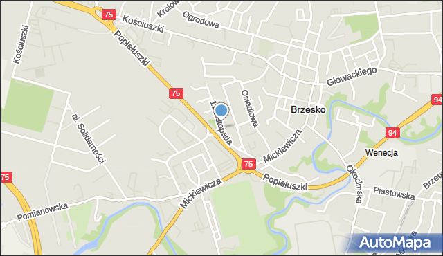 Brzesko, 11 Listopada, mapa Brzesko