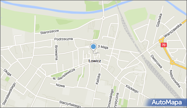 Łowicz, 11 Listopada, mapa Łowicza