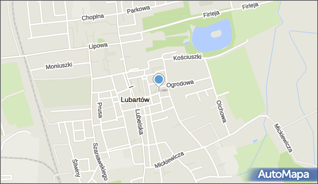 Lubartów, 11 Listopada, mapa Lubartów