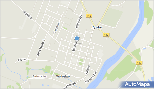 Pyzdry, 11 Listopada, mapa Pyzdry