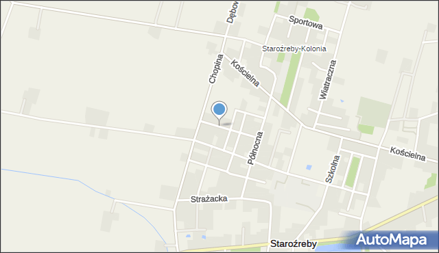 Staroźreby, 11 Listopada, mapa Staroźreby