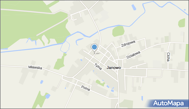 Janowo powiat nidzicki, 19 Stycznia, mapa Janowo powiat nidzicki