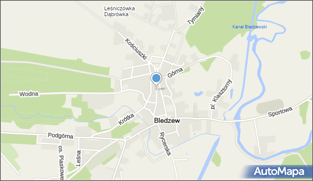 Bledzew, 1 Maja, mapa Bledzew