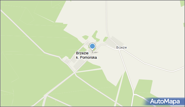 Brzezie k. Pomorska, 1 Maja, mapa Brzezie k. Pomorska