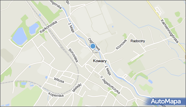 Kowary powiat karkonoski, 1 Maja, mapa Kowary powiat karkonoski