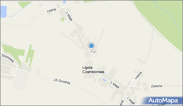 Ligota Czamborowa, 1 Maja, mapa Ligota Czamborowa