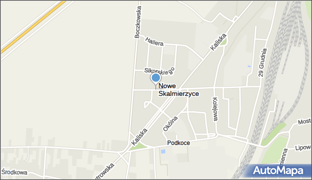 Nowe Skalmierzyce, 1 Maja, mapa Nowe Skalmierzyce