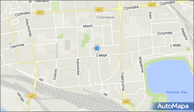 Opole, 1 Maja, mapa Opola