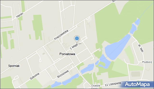 Poniatowa powiat opolski, 1 Maja, mapa Poniatowa powiat opolski