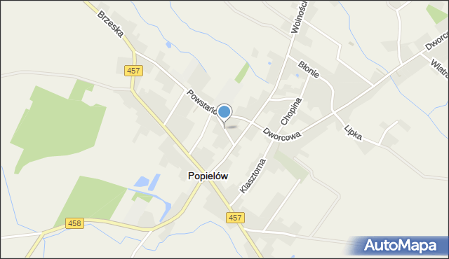 Popielów powiat opolski, 1 Maja, mapa Popielów powiat opolski