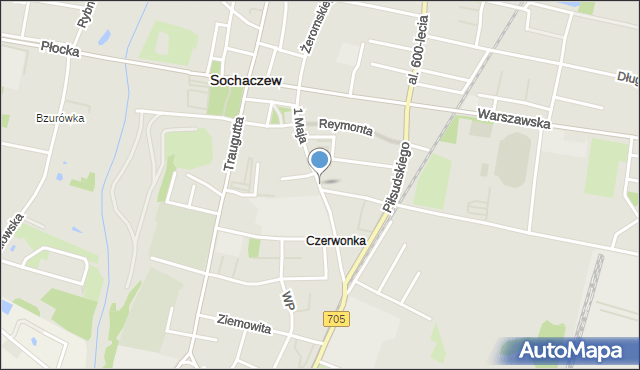 Sochaczew, 1 Maja, mapa Sochaczew