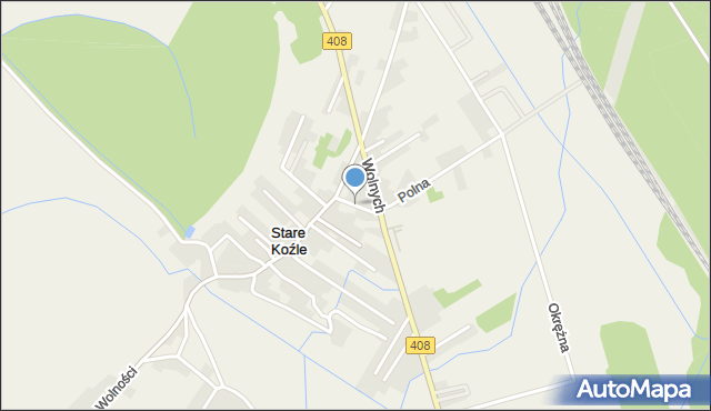 Stare Koźle, 1 Maja, mapa Stare Koźle