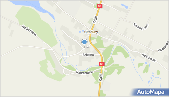 Straduny, 1 Maja, mapa Straduny