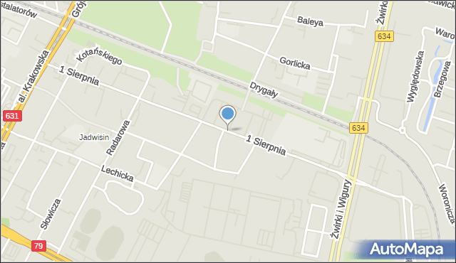 Warszawa, 1 Sierpnia, mapa Warszawy