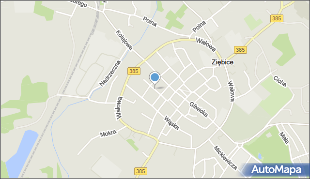 Ziębice, 1 Maja, mapa Ziębice